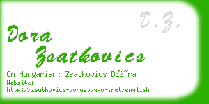 dora zsatkovics business card